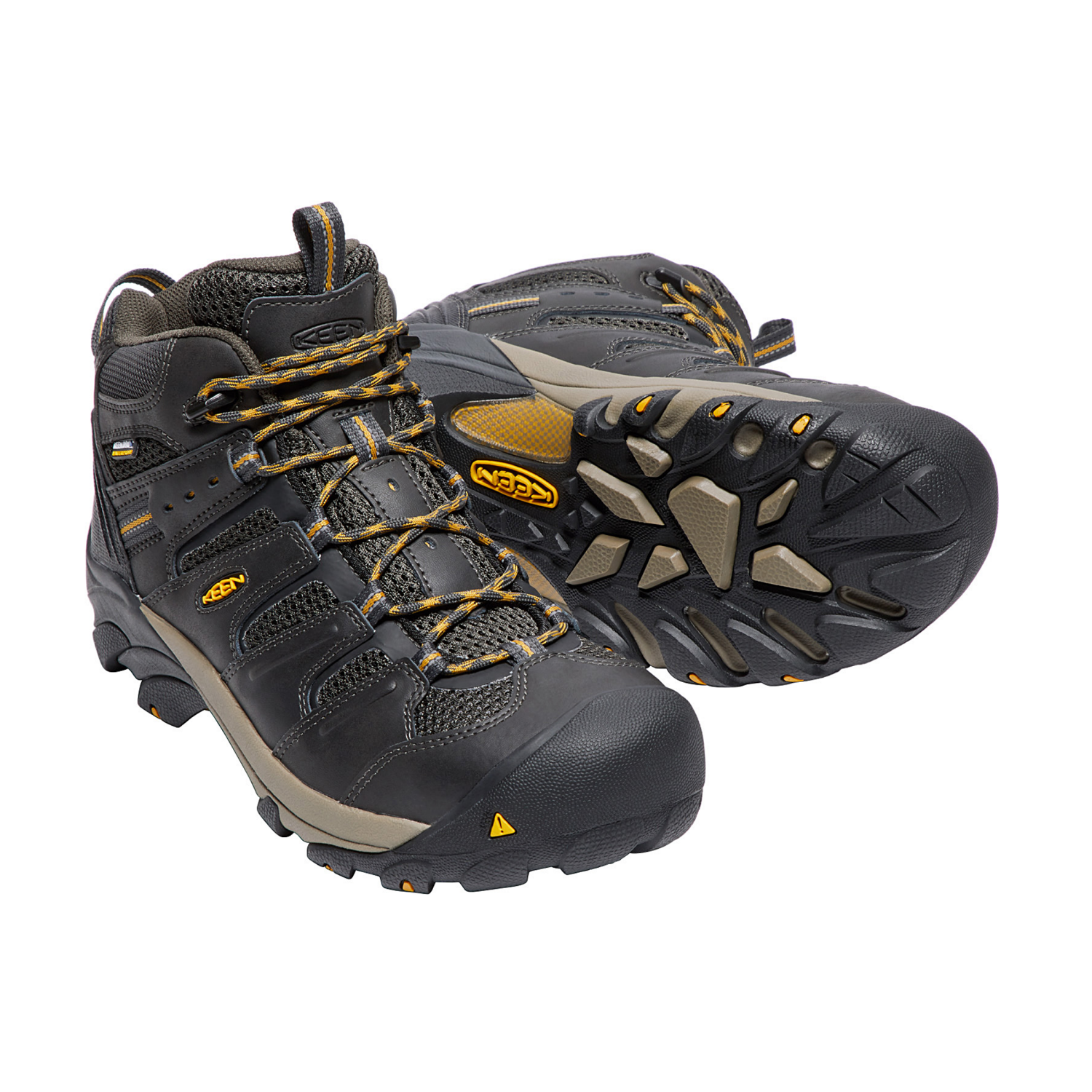 slide 2 of 6, Keen Men's Lansing Mid Steel Toe Work Boots, Black, Size. 9.5, 1 ct