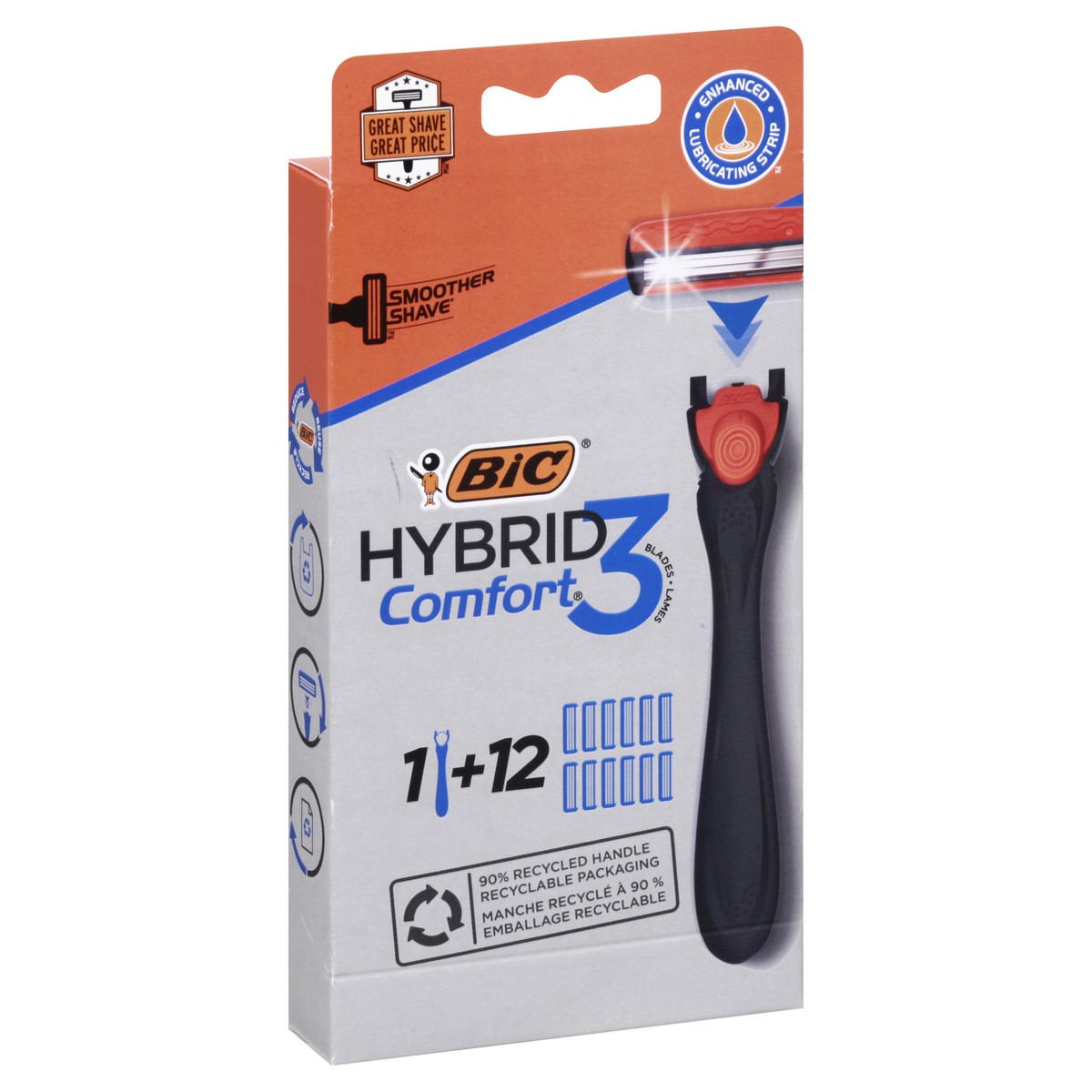 slide 5 of 11, BIC Comfort 3 Hybrid Razor 1 ea, 1 ct