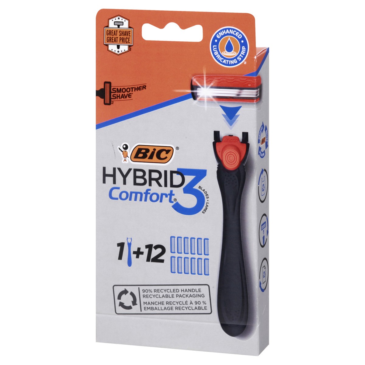 slide 2 of 11, BIC Comfort 3 Hybrid Razor 1 ea, 1 ct