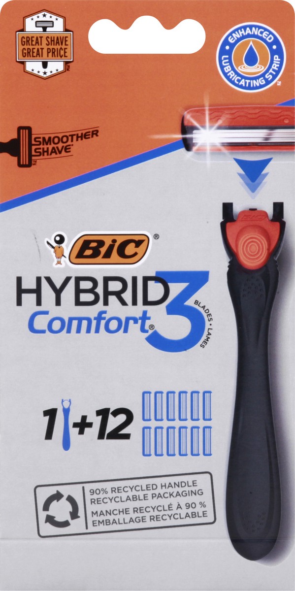 slide 10 of 11, BIC Comfort 3 Hybrid Razor 1 ea, 1 ct