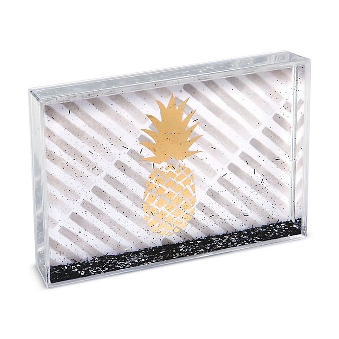 slide 4 of 5, Arte de Casa Pineapple'' Snowglobe Glitter Frame'', 1 ct