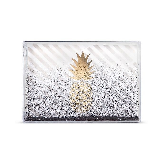 slide 5 of 5, Arte de Casa Pineapple'' Snowglobe Glitter Frame'', 1 ct