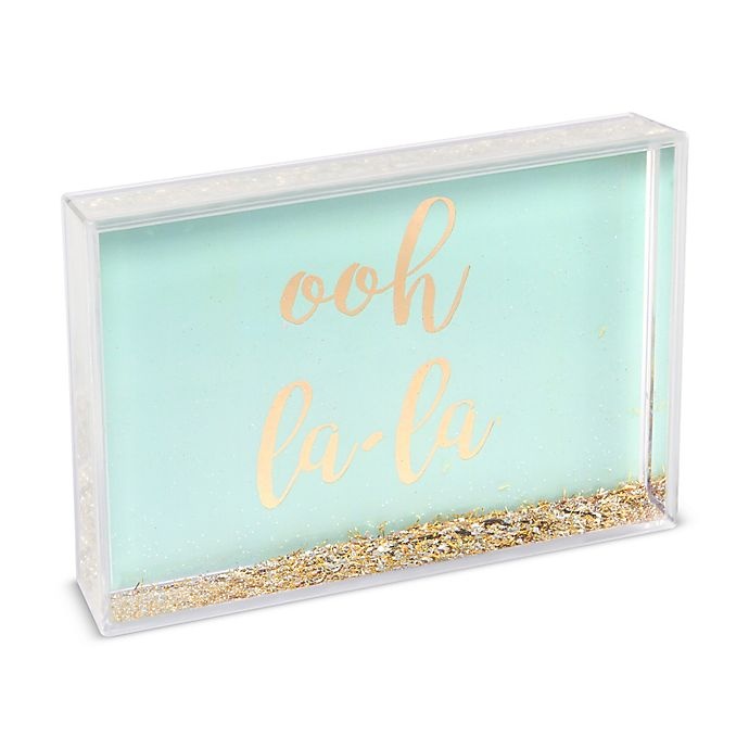 slide 3 of 3, Arte de Casa Ooh La La'' Snowglobe Glitter Frame'', 1 ct