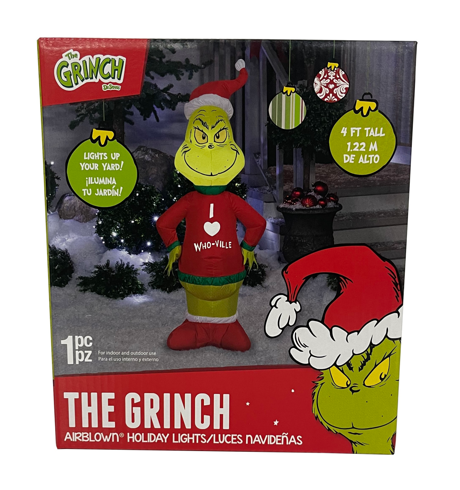slide 3 of 8, Airblown Lights Grinch in Who-Ville Sweater-SM-Dr. Seuss, 48.03 in
