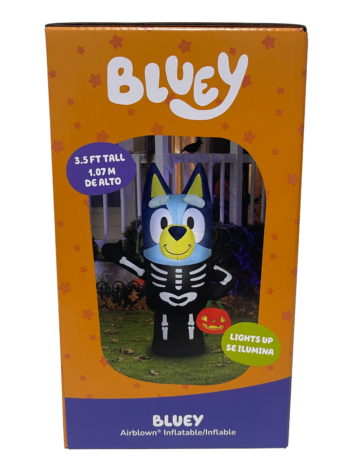 slide 4 of 8, GEMMY Airblown-Bluey In Skeleton Costume, 1 ct