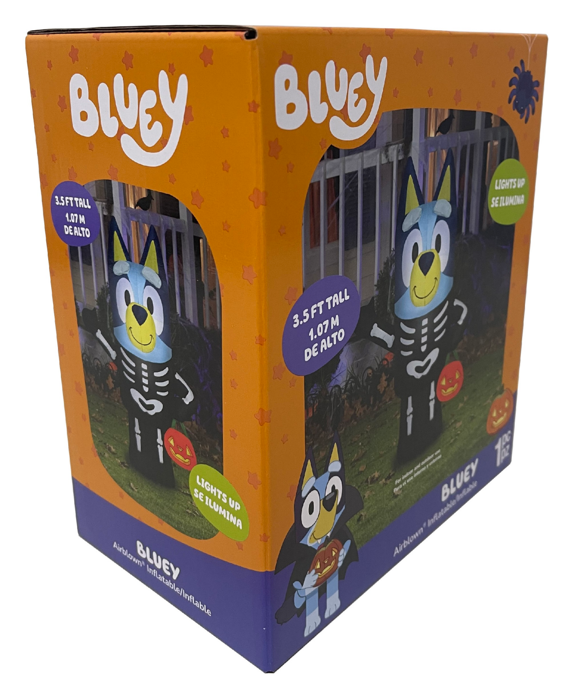 slide 7 of 8, GEMMY Airblown-Bluey In Skeleton Costume, 1 ct