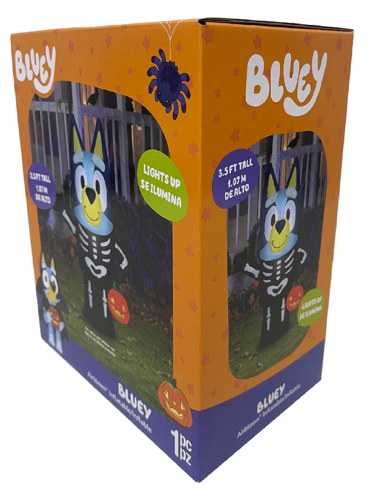 slide 8 of 8, GEMMY Airblown-Bluey In Skeleton Costume, 1 ct