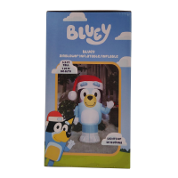 slide 11 of 29, Airblown Bluey in Santa Hat SM Bluey, 42.13 in