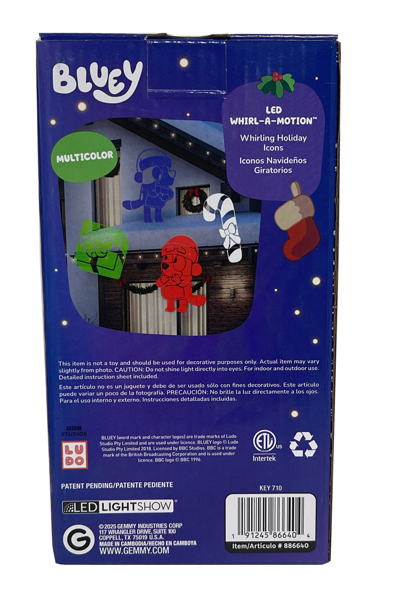 slide 2 of 8, Lightshow Projection Whirl a Motion XMAS Bluey, 11.54 in