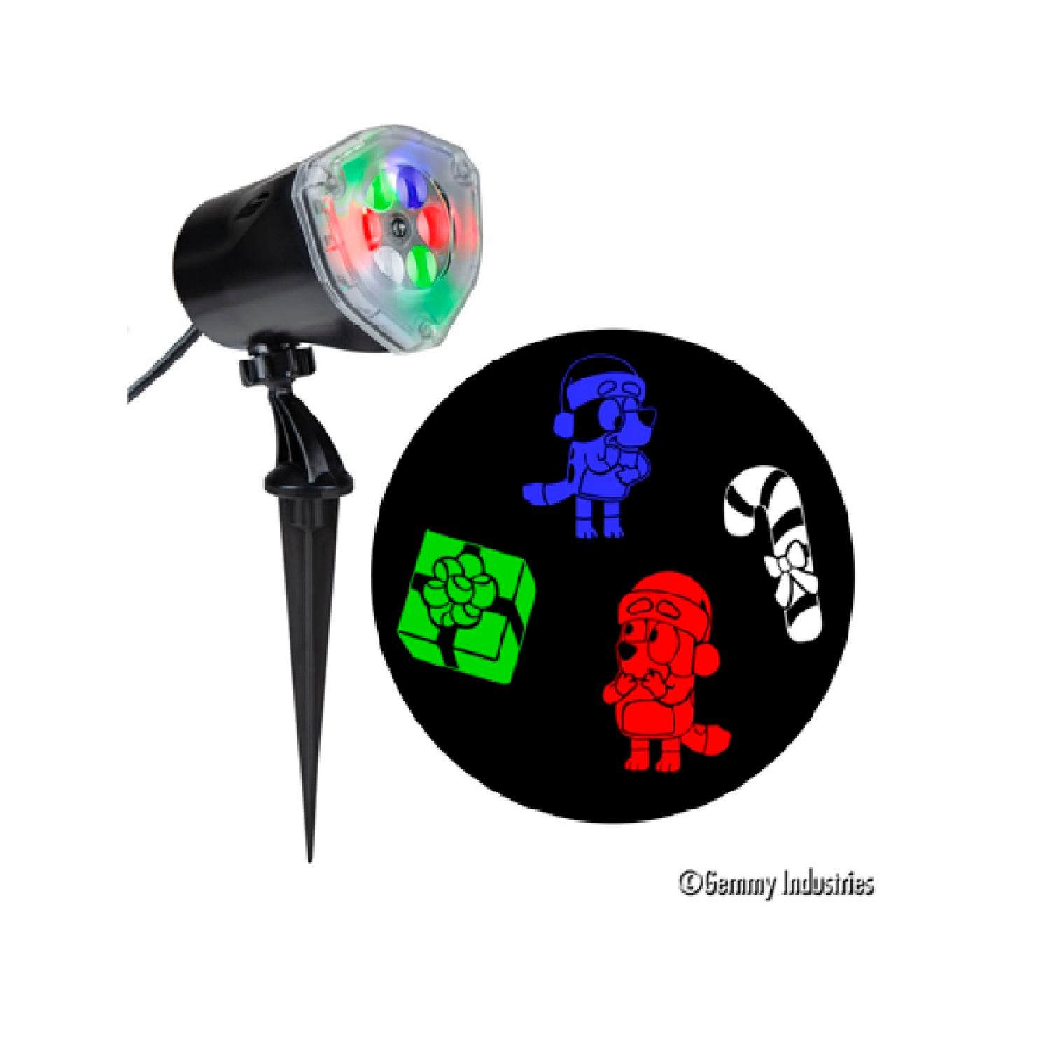 slide 1 of 8, Lightshow Projection Whirl a Motion XMAS Bluey, 11.54 in