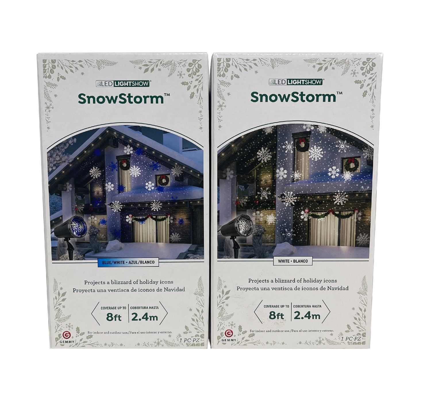 slide 3 of 8, Lightshow Projection-SnowStorm-Snowflake 2 Style Asst, 11.89 in