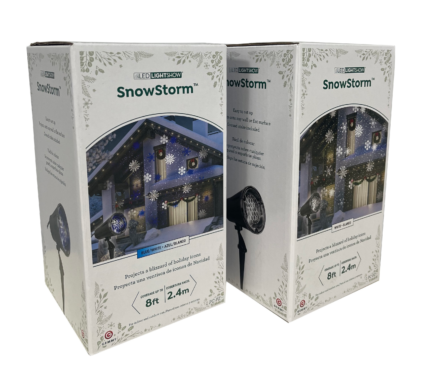 slide 6 of 8, Lightshow Projection-SnowStorm-Snowflake 2 Style Asst, 11.89 in