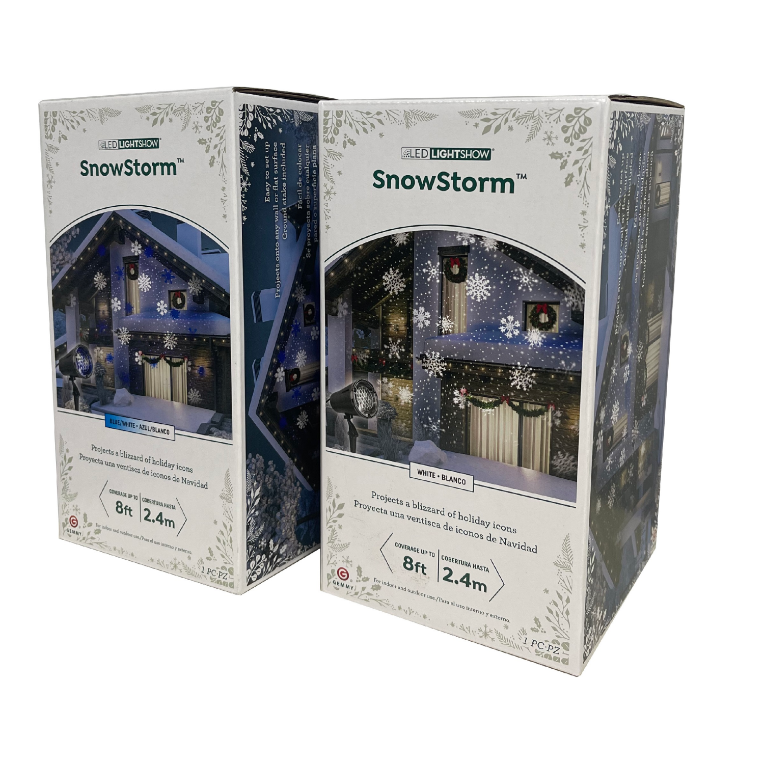 slide 7 of 8, Lightshow Projection-SnowStorm-Snowflake 2 Style Asst, 11.89 in