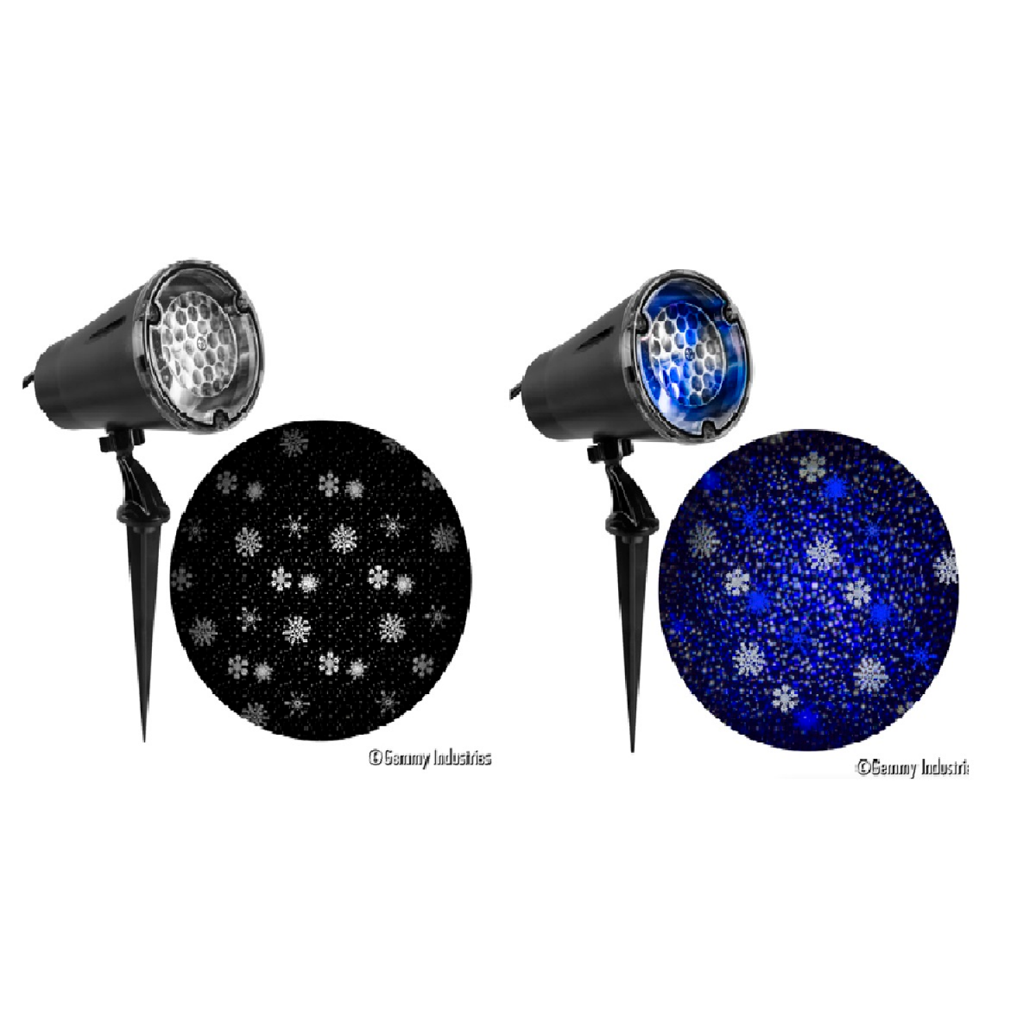 slide 1 of 8, Lightshow Projection-SnowStorm-Snowflake 2 Style Asst, 11.89 in