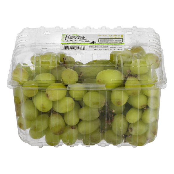 slide 1 of 1, Organic Seedless Green Grapes, 2 lb