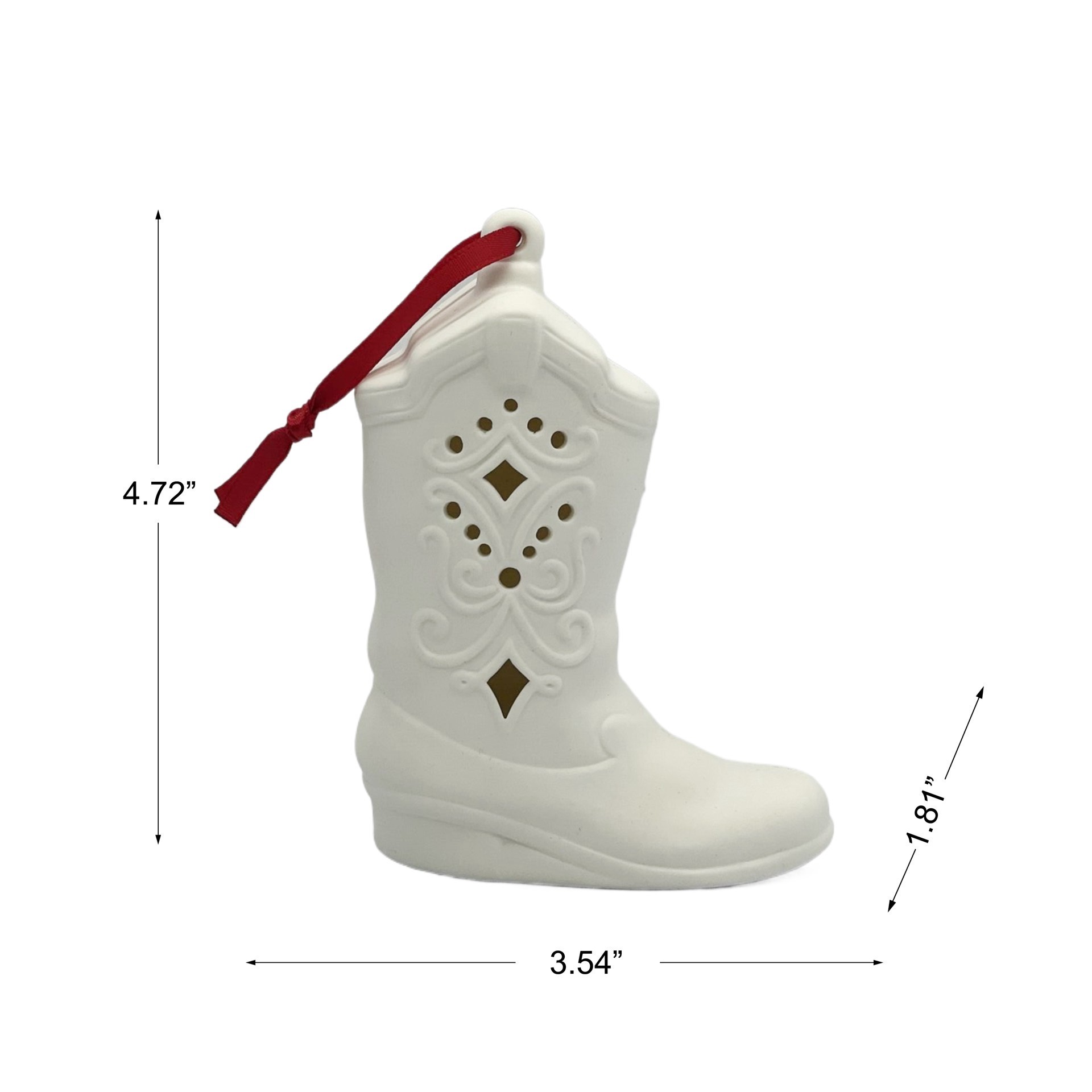 slide 8 of 8, 4.75" Diy Led Ceramic Boot Ornament By Make Market, 4.75 in