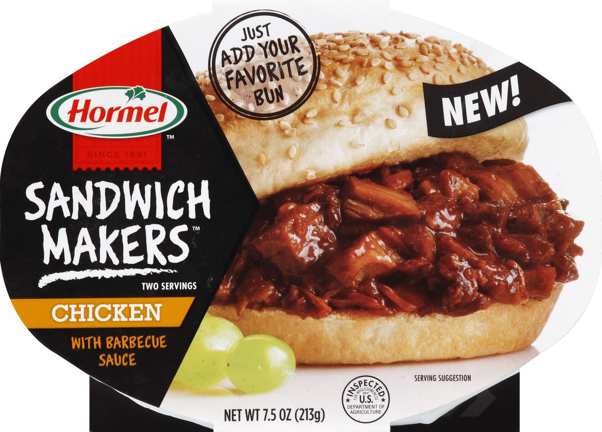 slide 4 of 4, Hormel Sandwich Makers Chicken With Barbecue Sauce, 7 oz