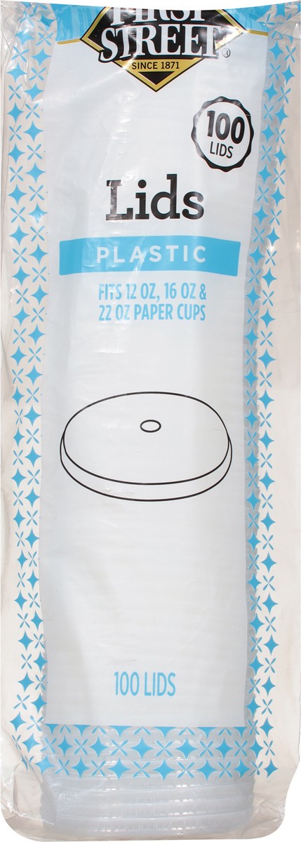 slide 4 of 12, First Street Lids For 12/ Cold Cups, 100 ct