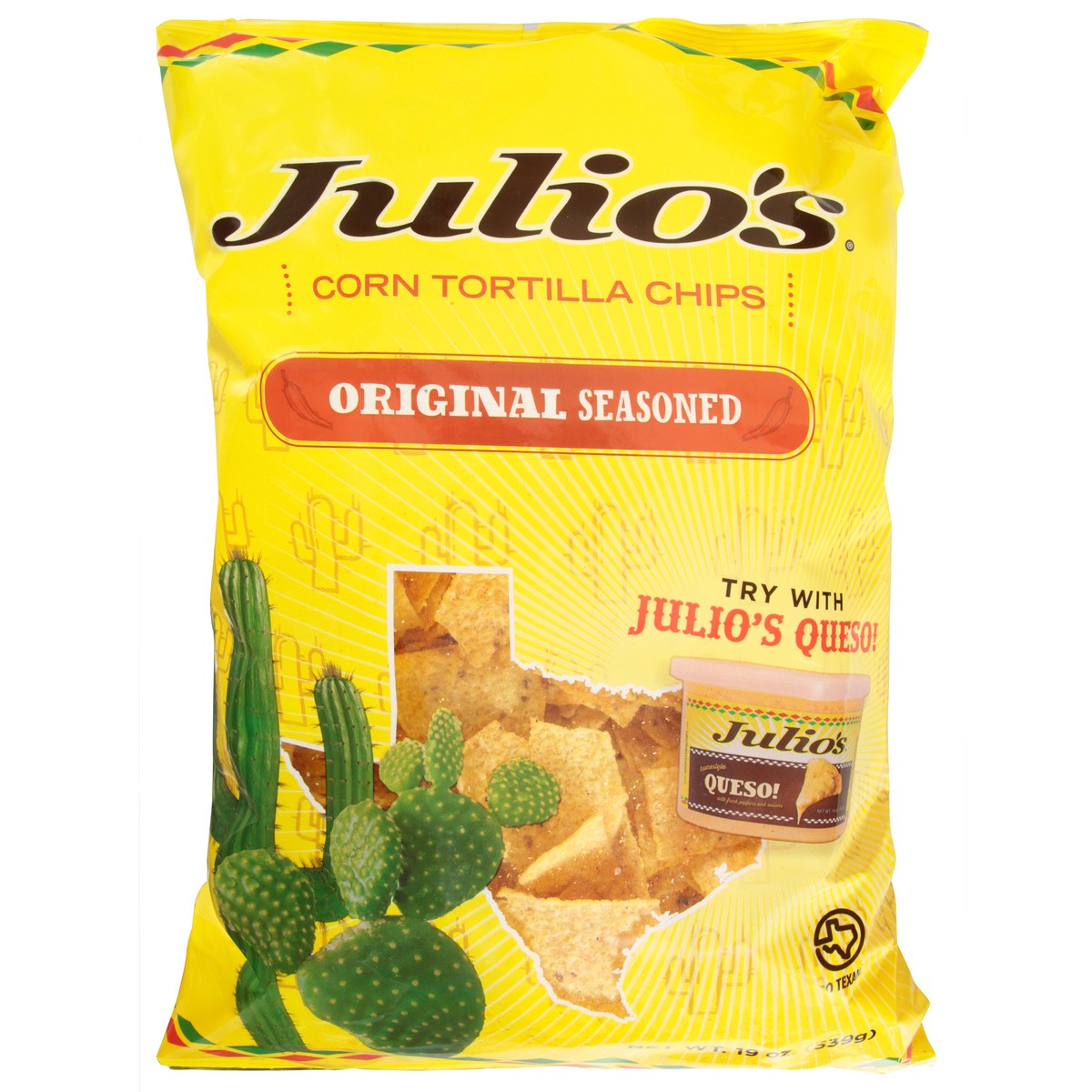 slide 1 of 7, Julio's Corn Original Seasoned Tortilla Chips, 19 oz