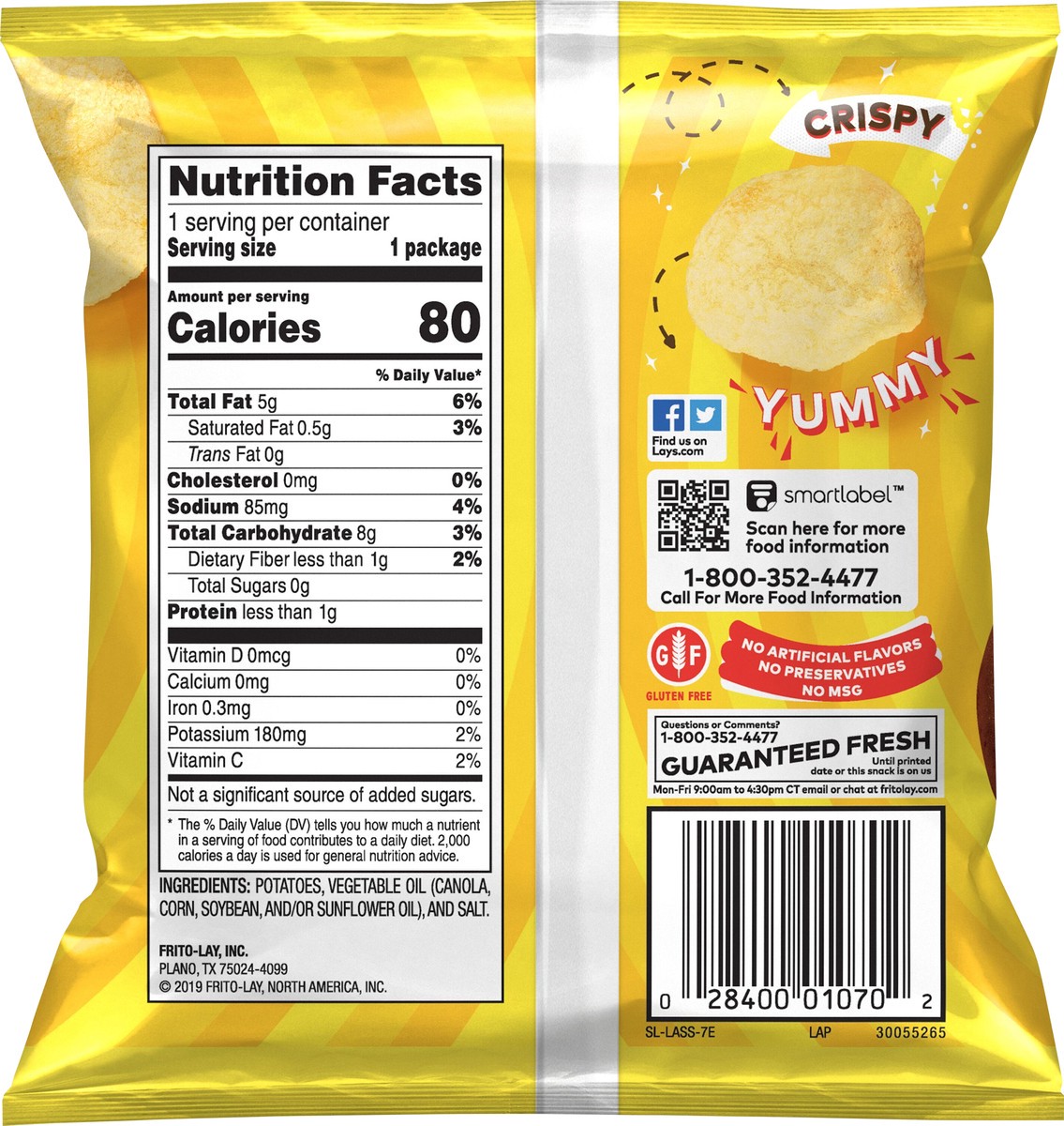 slide 3 of 6, Lay's Potato Chips, 0.5 oz