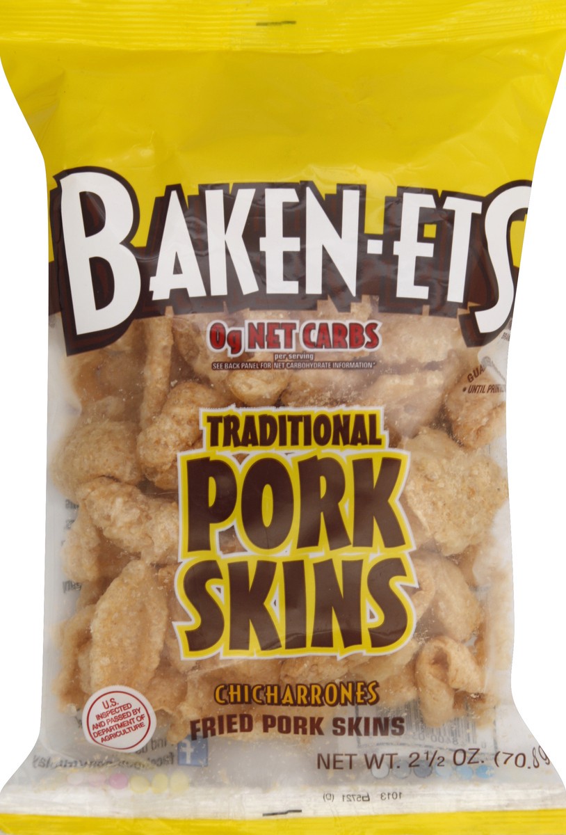 slide 5 of 6, BAKEN-ETS Traditional Fried Pork Skins, 2.5 oz