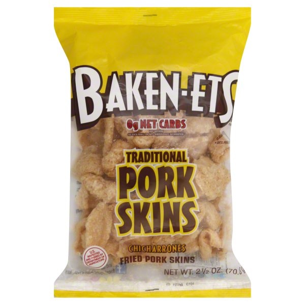 slide 1 of 6, BAKEN-ETS Traditional Fried Pork Skins, 2.5 oz