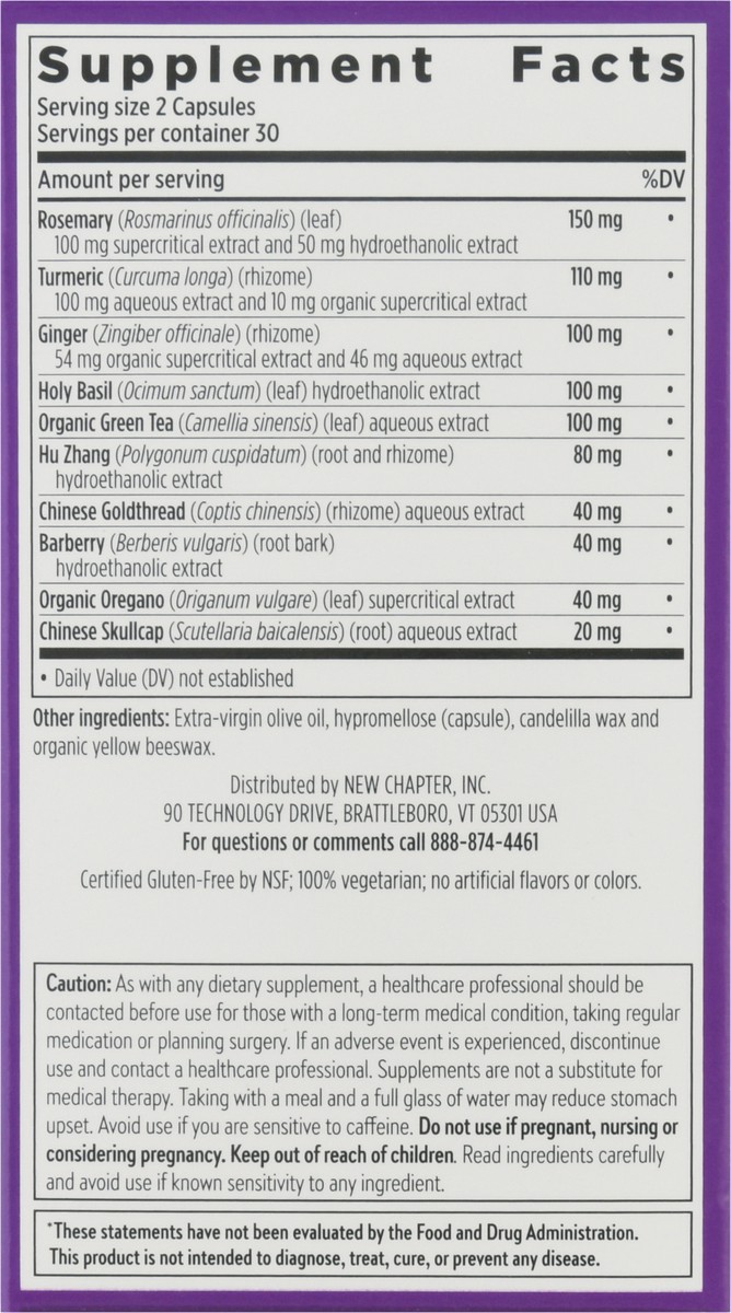 slide 8 of 9, New Chapter Zyflamend Whole Body Dietary Supplement, 60 ct