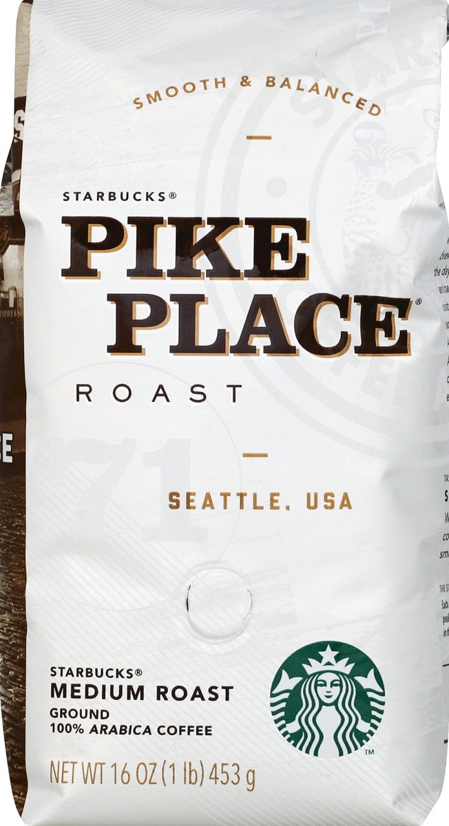 slide 4 of 6, Starbucks Pike Place Ground Coffee, 16-Oz Bag, 1 ct