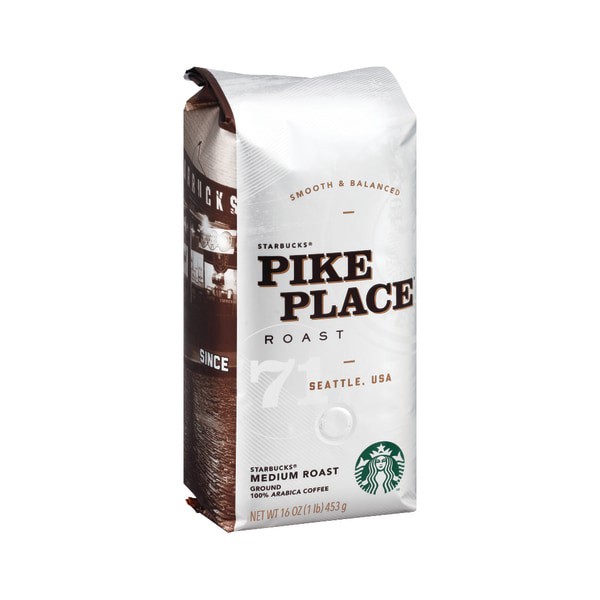 slide 1 of 6, Starbucks Pike Place Ground Coffee, 16-Oz Bag, 1 ct