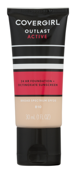 slide 1 of 1, Covergirl Covergirl Outlast Active 24 Hour Foundation 810 Classic Ivory, 1 fl oz