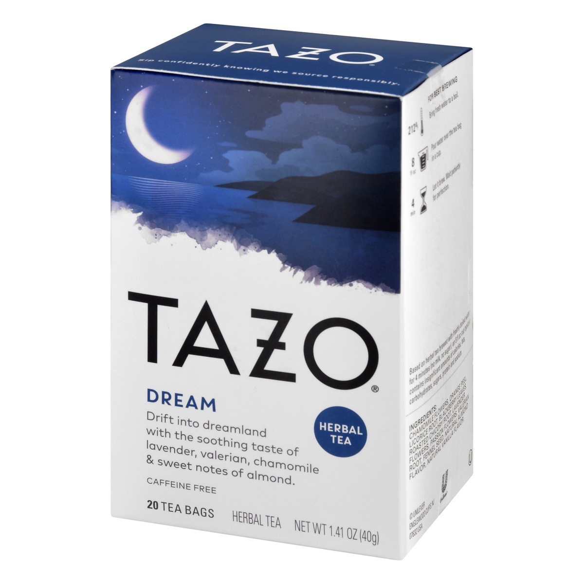 slide 2 of 9, Tazo Dream Caffeine Free Bags Herbal Tea 20 ea, 20 ct