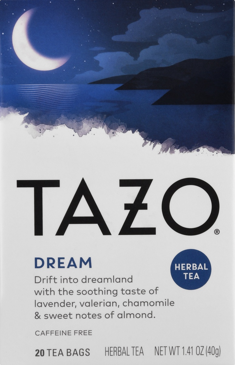 slide 5 of 9, Tazo Dream Caffeine Free Bags Herbal Tea 20 ea, 20 ct