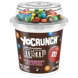 YoCrunch Low Fat Strawberry Yogurt with M&Ms, 6 oz.