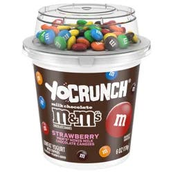 YoCrunch Low Fat Strawberry Yogurt with M&Ms, 6 oz.