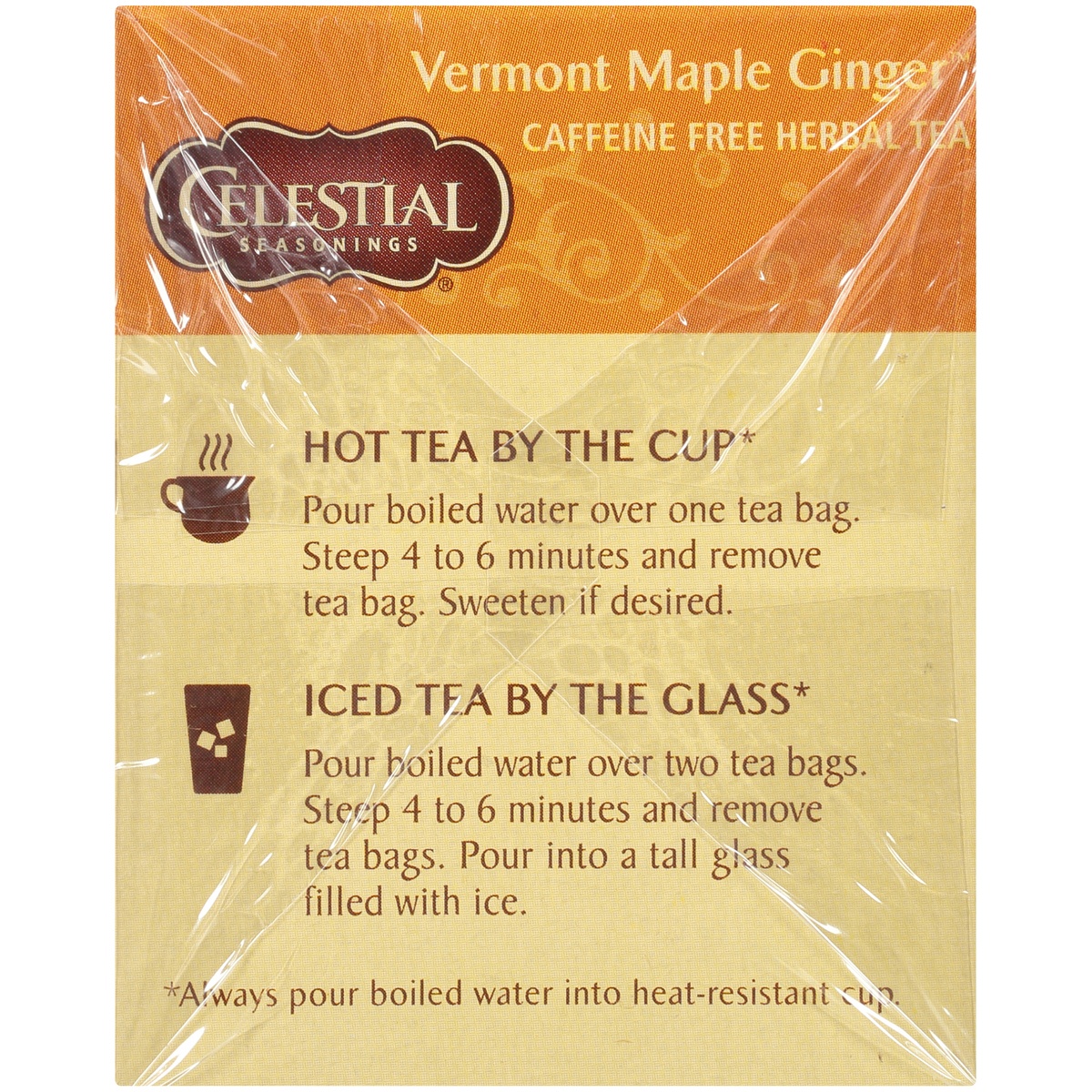 slide 6 of 8, Celestial Seasonings Vermont Maple Ginger Caffeine Free Herbal Tea Bags 20 ct Box, 