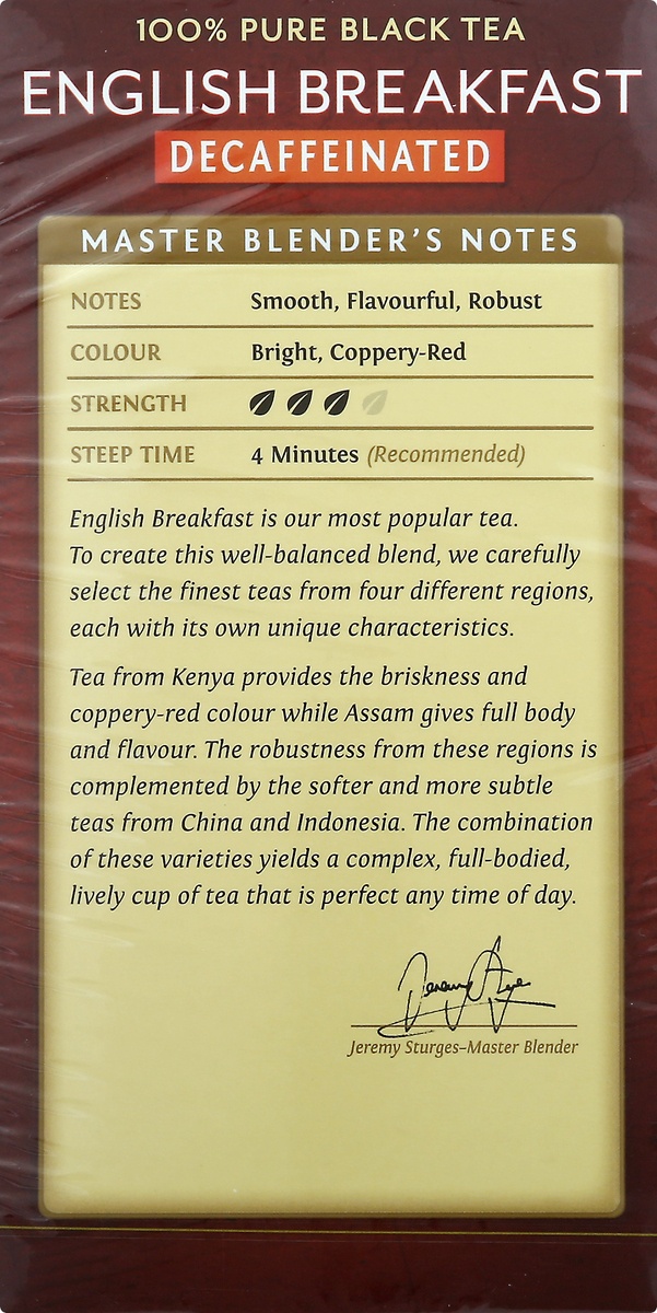 slide 7 of 9, Twinings 100% Pure Decaffeinated Tea Bags English Breakfast Black Tea 50 ea, 