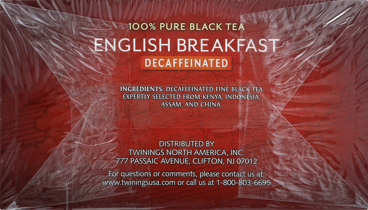 slide 9 of 9, Twinings 100% Pure Decaffeinated Tea Bags English Breakfast Black Tea 50 ea, 