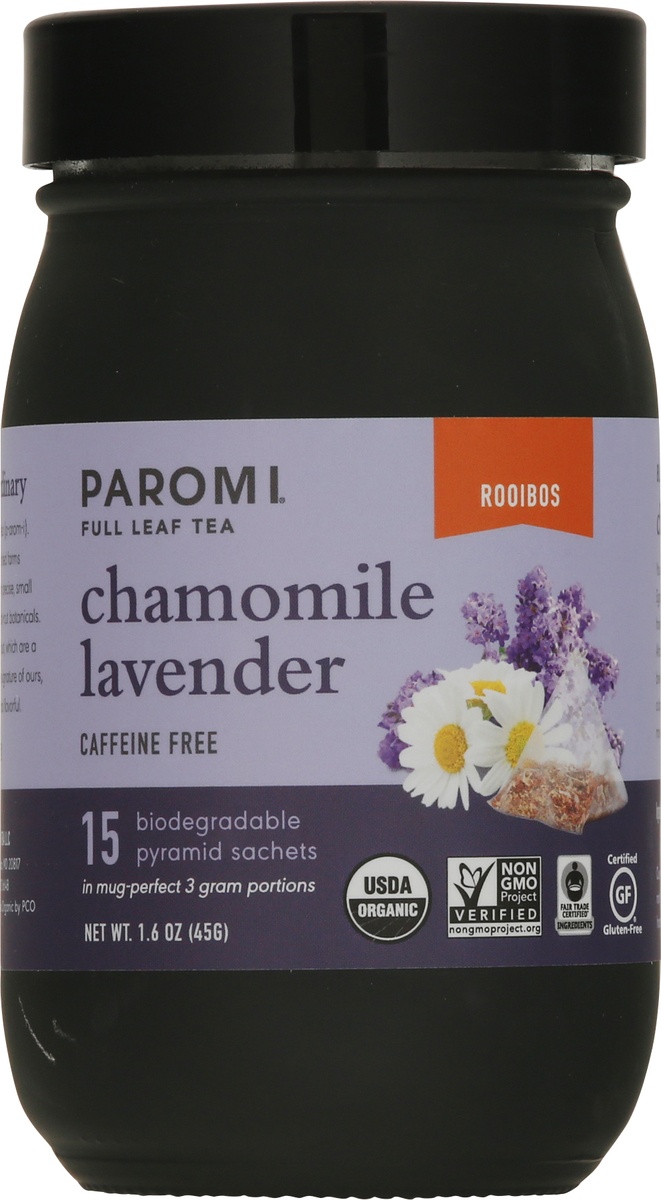 slide 6 of 11, Paromi Tea Sachets Rooibos Caffeine Free Chamomile Lavender 15 Count - 1.6 Oz, 15 ct