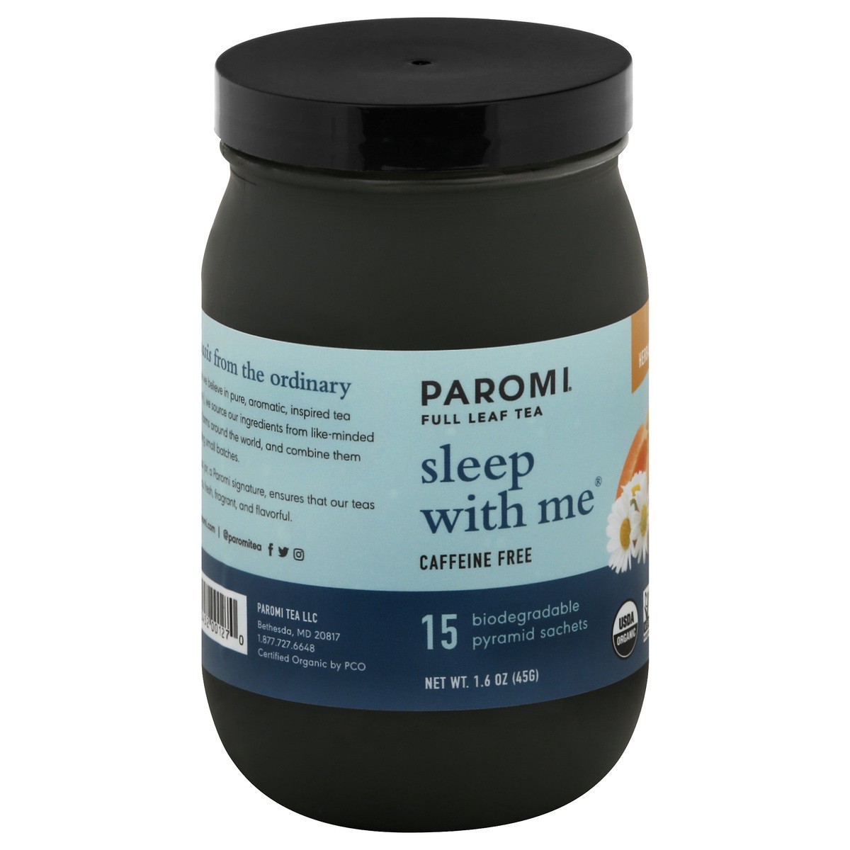 slide 11 of 11, Paromi Sleep with Me Caffeine Free Pyramid Sachets Herbal Tea - 15 ct, 15 ct