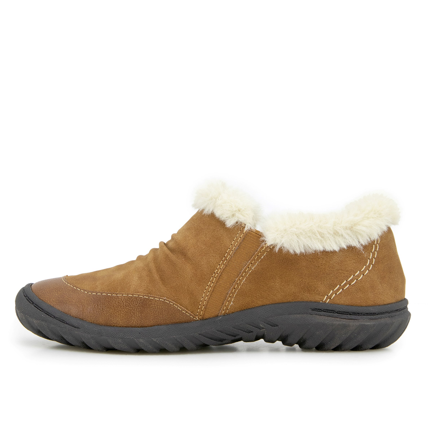 slide 4 of 6, JBU Heather Women's Casual Flat Slip-On Shoe, Tan, Size 6, Size 6