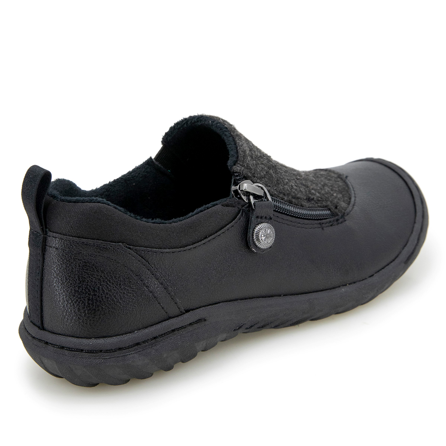 slide 2 of 6, JBU Elodie Women's Casual Flat Moccasin, Black, Size 8, Size 8