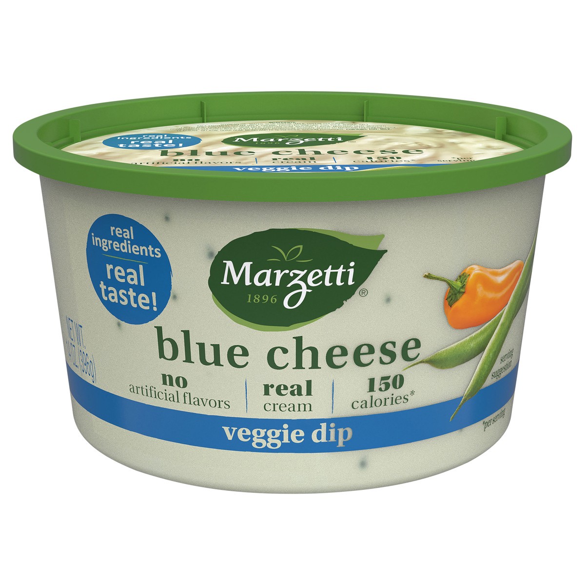 slide 1 of 8, Marzetti Blue Cheese Vegetable Dip, 14 oz