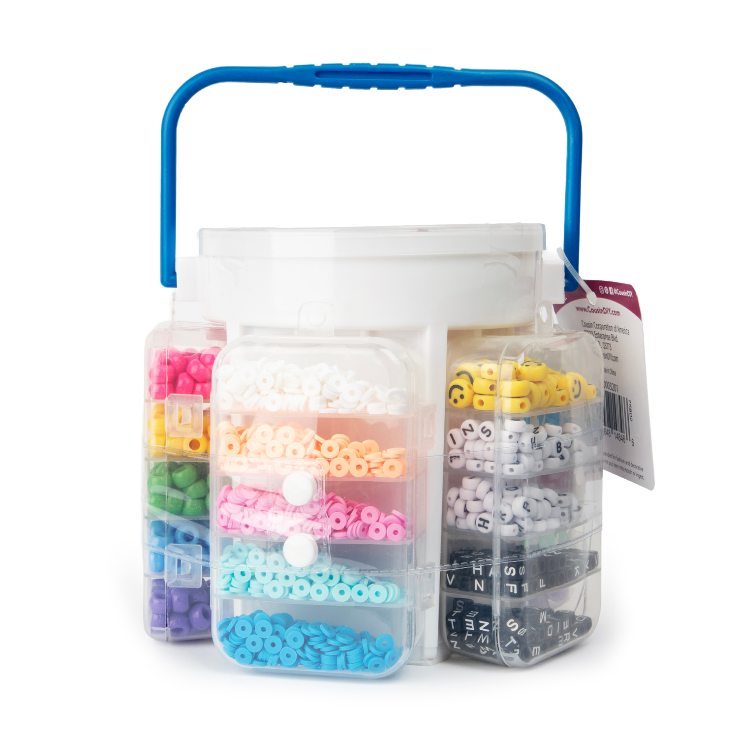 slide 3 of 4, CousinDIY Kids Bead Mega Tub with Handle 3000 pieces, 3000 ct
