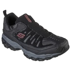 Skechers Men's After Burn M Fit, Black/Grey, Size 10.5 Extra Wide
