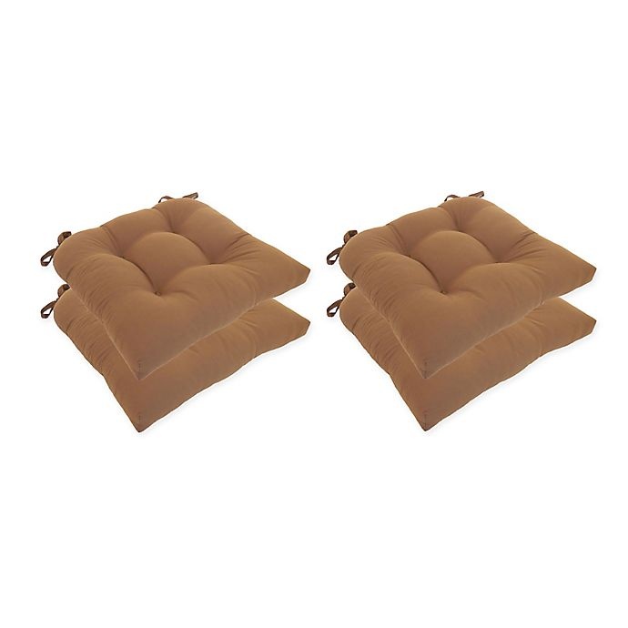 slide 1 of 1, Arlee Home Fashions Microfiber Chair Pad - Chocolate, 4 ct