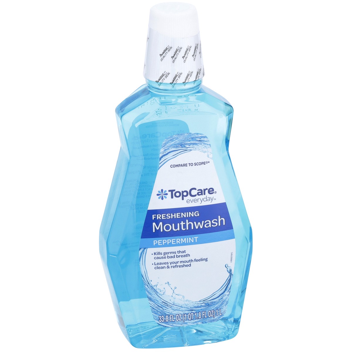 slide 2 of 9, TopCare Freshening Mouthwash, Peppermint, 33.8 fl oz