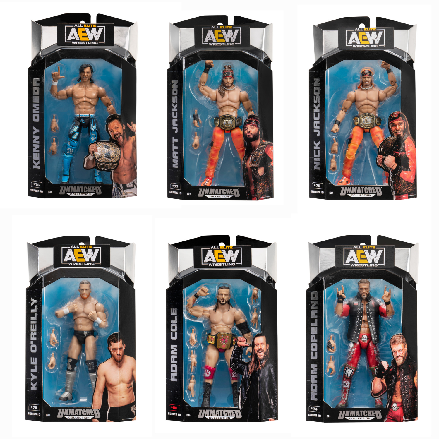 slide 1 of 5, AEW 1 Figure Pack (Unmatched Figure Assortment), 1 ct