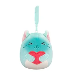 Squishmallows Siamese Cat Valentine's Plush Clip