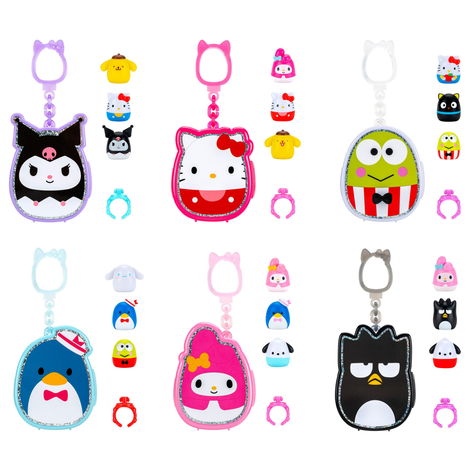 slide 4 of 6, Squishmallows Hello Kitty & Friends Mystery Clip-A-Longs Blind Pack, 1 ct