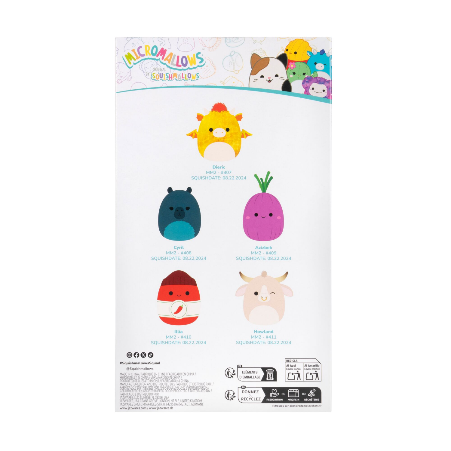 slide 7 of 8, Squishmallows Micromallows Plush 5pk, 5 ct